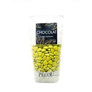 Mini-cœurs chocolat Vert tilleul 250g