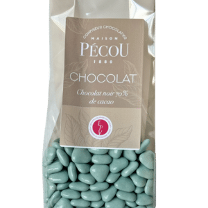 Mini-cœurs chocolat Bleu lagon 250g