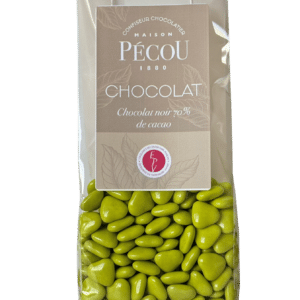 Mini-cœurs chocolat Vert tilleul 250g