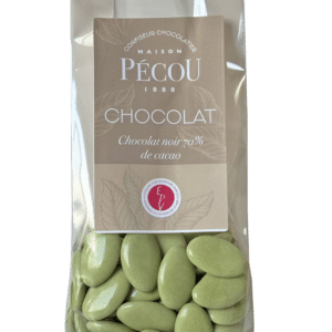 Dragées chocolat Vert amande 250g