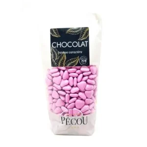 Mini-cœurs Rose chocolat ballerine 250g