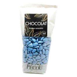 Mini-cœurs chocolat Bleu lagon 250g