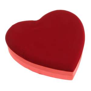 Coeur velours rouge 30 chocolats