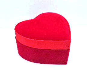 Coeur velours haut rouge 16 chocolats